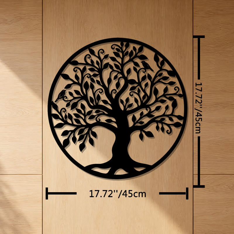FuAttract Growth Strength & Connection Tree of Life Metal Wall Decor Home Art Decor - Black - 17.72x17.72x0.04in/45x45x0.1cm - image 9