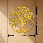 FuAttract Growth Strength & Connection Tree of Life Metal Wall Decor Home Art Decor - Gold - 11.02x11.02x0.04in/28x28x0.1cm - image 17