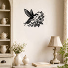 FuAttract Joy Grace & Vitality Hummingbird Floral Metal Wall Decor Home Art Decor - image 1