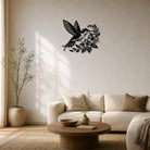 FuAttract Joy Grace & Vitality Hummingbird Floral Metal Wall Decor Home Art Decor - image 2