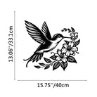 FuAttract Joy Grace & Vitality Hummingbird Floral Metal Wall Decor Home Art Decor - Black - 15.75x13.06x0.04in/40x33.1x0.1cm - image 5