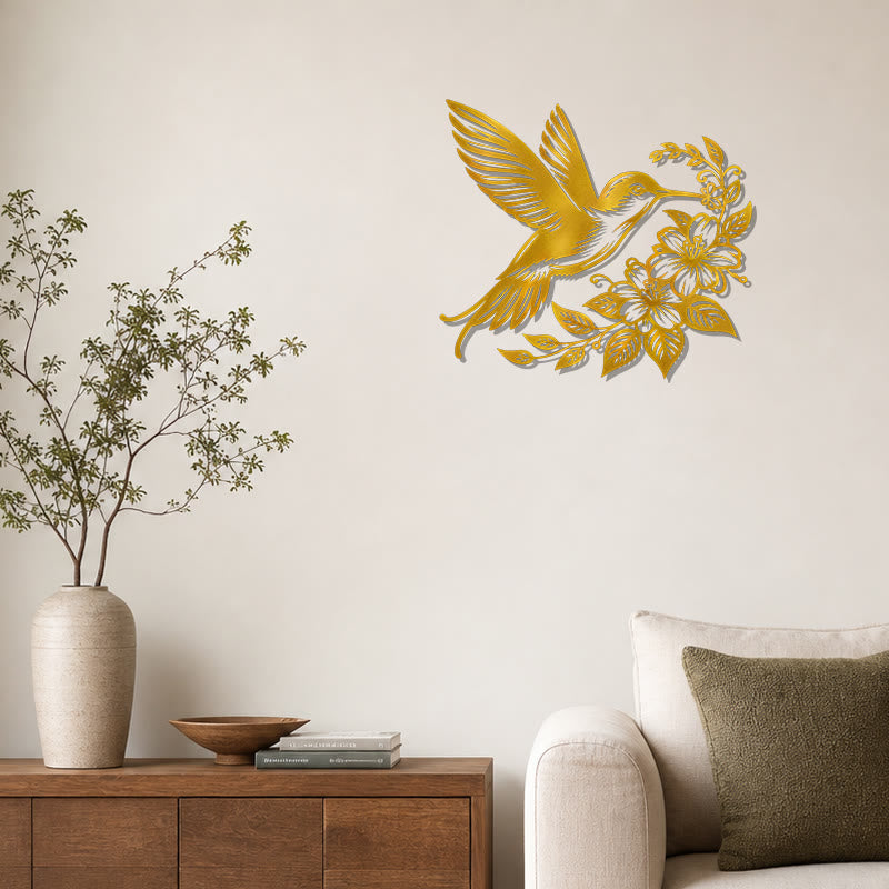 FuAttract Joy Grace & Vitality Hummingbird Floral Metal Wall Decor Home Art Decor - image 10