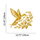 FuAttract Joy Grace & Vitality Hummingbird Floral Metal Wall Decor Home Art Decor - Gold - 13.77x11.41x0.04in/35x29x0.1cm - image 14