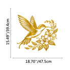 FuAttract Joy Grace & Vitality Hummingbird Floral Metal Wall Decor Home Art Decor - Gold - 18.70x15.49x0.04in/47.5x39.4x0.1cm - image 16
