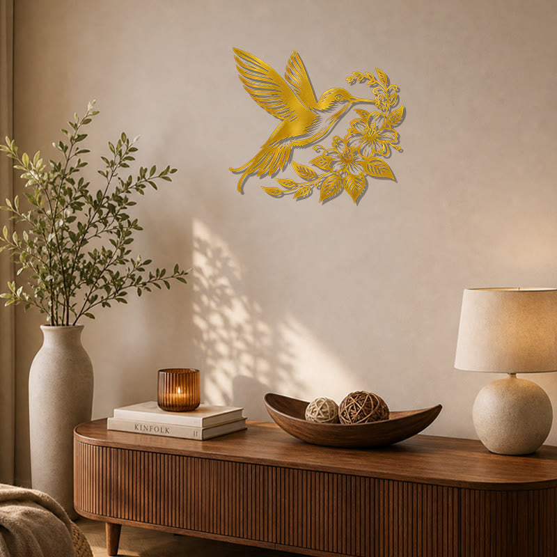 FuAttract Joy Grace & Vitality Hummingbird Floral Metal Wall Decor Home Art Decor - image 18