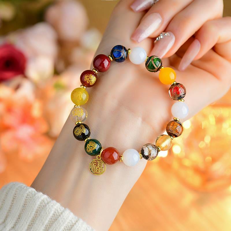 FuAttract Fortune Abundance & Blessing Agate Bead Five Wealth Gods Fu Character Bracelet - image 3