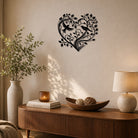 FuAttract Love Harmony & Growth Heart Shaped Tree Birds Metal Wall Decor Home Art Decor - image 1