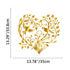 FuAttract Love Harmony & Growth Heart Shaped Tree Birds Metal Wall Decor Home Art Decor - Gold - 13.78x13.29x0.04in/35x33.8x0.1cm - image 13