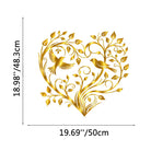 FuAttract Love Harmony & Growth Heart Shaped Tree Birds Metal Wall Decor Home Art Decor - Gold - 19.69x18.98x0.04in/50x48.3x0.1cm - image 16
