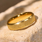 FuAtrract Strength & Protection Double Beveled Edge Matte Stainless Steel Ring  - image 4