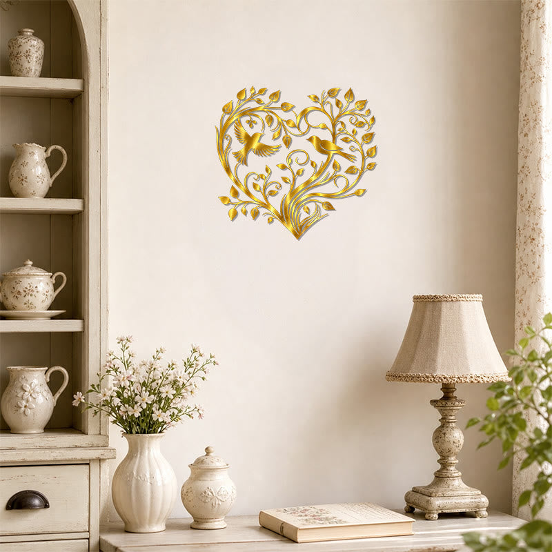 FuAttract Love Harmony & Growth Heart Shaped Tree Birds Metal Wall Decor Home Art Decor - image 18