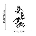 FuAttract Freedom Connection & Growth Four Birds on Branch Metal Wall Decor Home Art Decor - Black - 8.27x14.01x0.04in/21x35.6x0.1cm - image 4