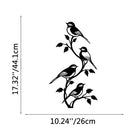 FuAttract Freedom Connection & Growth Four Birds on Branch Metal Wall Decor Home Art Decor - Black - 10.24x17.32x0.04in/26x44.1x0.1cm - image 6