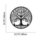FuAttract Growth Wisdom & Inner Harmony Tree of Life Meditation Buddha Metal Wall Decor Home Art Decor - Black - 15.75x15.75x0.04in/40x40x0.1cm - image 5
