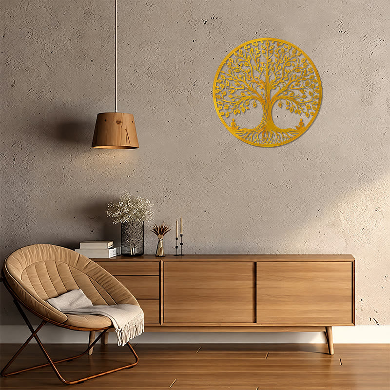 FuAttract Growth Wisdom & Inner Harmony Tree of Life Meditation Buddha Metal Wall Decor Home Art Decor - image 13