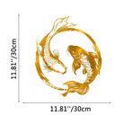 FuAttract Balance Prosperity & Connection Yin Yang Double Koi Fish Metal Wall Decor Home Art Decor - Gold - 11.81x11.81x0.04in/30x30x0.1cm - image 13