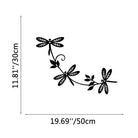 FuAttract Transformation Renewal & Freedom Dragonfly Metal Wall Decor Home Art Decor - Black - 19.69x11.81x0.04in/50x30x0.1cm - image 5