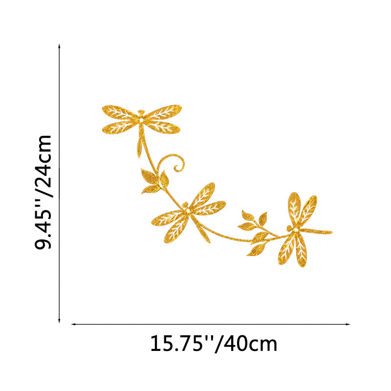 FuAttract Transformation Renewal & Freedom Dragonfly Metal Wall Decor Home Art Decor - Gold - 15.75x9.45x0.04in/40x24x0.1cm - image 12
