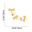 FuAttract Transformation Renewal & Freedom Dragonfly Metal Wall Decor Home Art Decor - Gold - 19.69x11.81x0.04in/50x30x0.1cm - image 13