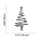 FuAttract Hope Joy & Creativity Christmas Tree Metal Wall Decor Home Art Decor - Black - 5.71x9.84x0.04in/14.5x25x0.1cm - image 4
