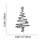 FuAttract Hope Joy & Creativity Christmas Tree Metal Wall Decor Home Art Decor - Black - 6.84x11.81x0.04in/17.39x30x0.1cm - image 5