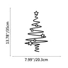 FuAttract Hope Joy & Creativity Christmas Tree Metal Wall Decor Home Art Decor - Black - 7.99x13.78x0.04in/20.3x35x0.1cm - image 6