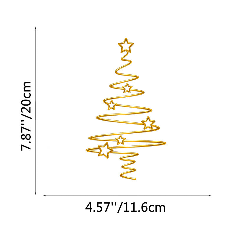 FuAttract Hope Joy & Creativity Christmas Tree Metal Wall Decor Home Art Decor - Gold - 4.57x7.87x0.04in/11.6x20x0.1cm - image 14