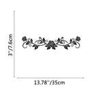 FuAttract Elegance Romance & Flourishing Rose Metal Wall Decor Home Art Decor - Black - 13.78x3.00x0.04in/35x7.6x0.1cm - image 3