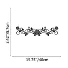 FuAttract Elegance Romance & Flourishing Rose Metal Wall Decor Home Art Decor - Black - 15.75x3.42x0.04in/40x8.7x0.1cm - image 4