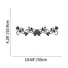 FuAttract Elegance Romance & Flourishing Rose Metal Wall Decor Home Art Decor - Black - 19.69x4.28x0.04in/50x10.9x0.1cm - image 5