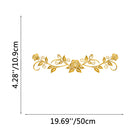 FuAttract Elegance Romance & Flourishing Rose Metal Wall Decor Home Art Decor - Gold - 19.69x4.28x0.04in/50x10.9x0.1cm - image 14