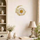 FuAttract Positivity Hope & Renewal Sunflower Crescent Moon Metal Wall Decor Home Art Decor - image 11