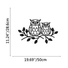 FuAttract Wisdom Connection & Protection Owl Metal Wall Decor Home Art Decor - Black - 19.69x11.24x0.04in/50x28.6x0.1cm - image 7