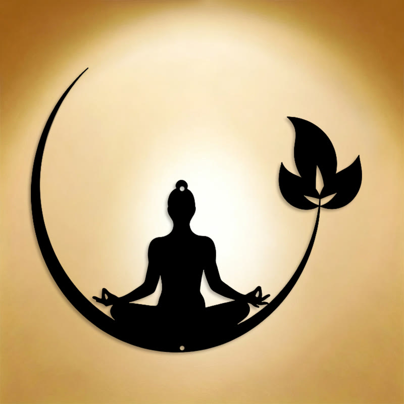 FuAttract Serenity Mindfulness & Inner Harmony Lotus Moon Buddha Metal Wall Decor Home Art Decor - image 0
