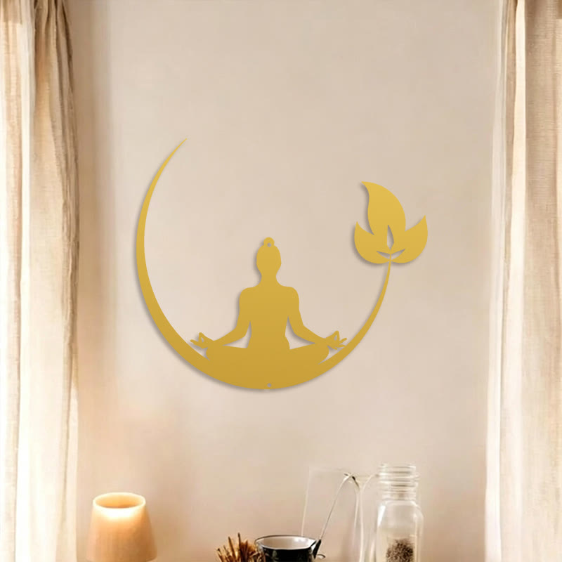 FuAttract Serenity Mindfulness & Inner Harmony Lotus Moon Buddha Metal Wall Decor Home Art Decor - image 14