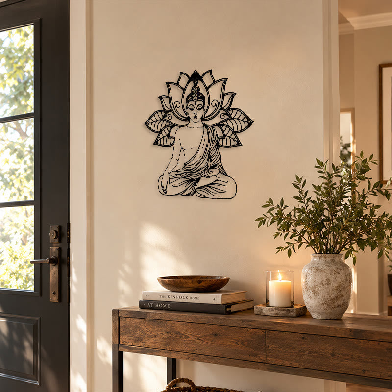 FuAttract Wisdom Serenity & Inner Harmony Buddha Lotus Metal Wall Decor Home Art Decor - image 9