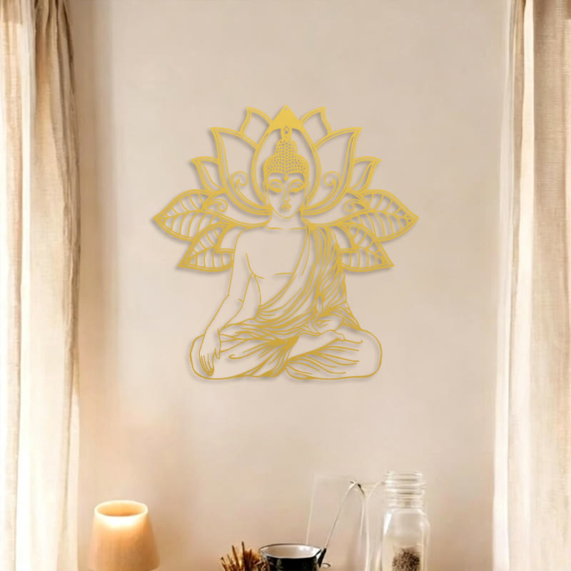 FuAttract Wisdom Serenity & Inner Harmony Buddha Lotus Metal Wall Decor Home Art Decor - image 13