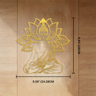 FuAttract Wisdom Serenity & Inner Harmony Buddha Lotus Metal Wall Decor Home Art Decor - Gold - 19.12"*19.69"*0.05"/48.56*50*0.12cm - image 14