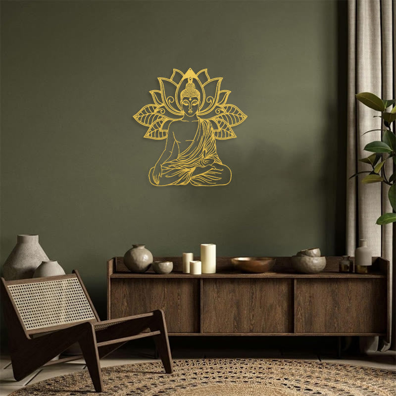 FuAttract Wisdom Serenity & Inner Harmony Buddha Lotus Metal Wall Decor Home Art Decor - image 20