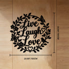 FuAttract Positivity Joy & Happiness Live Laugh Love Metal Wall Decor Home Art Decor - image 8