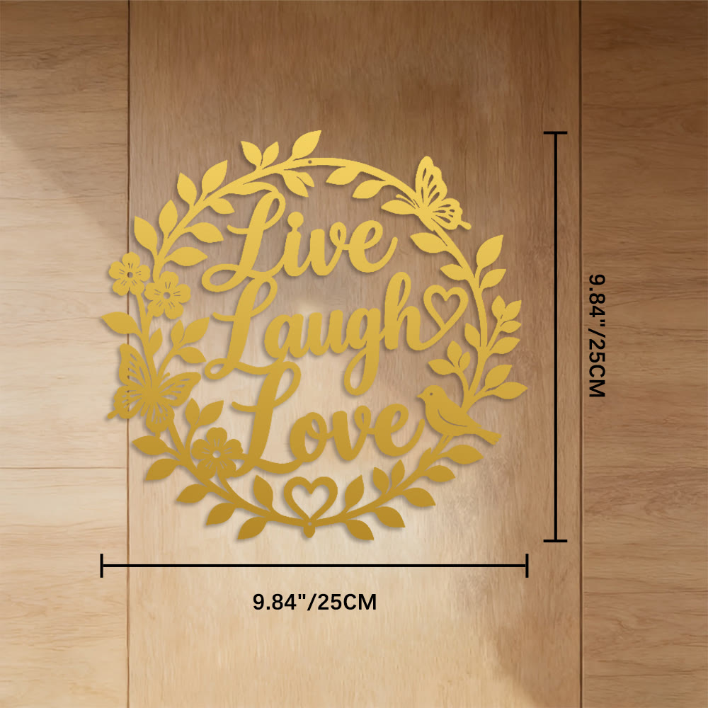 FuAttract Positivity Joy & Happiness Live Laugh Love Metal Wall Decor Home Art Decor - image 17