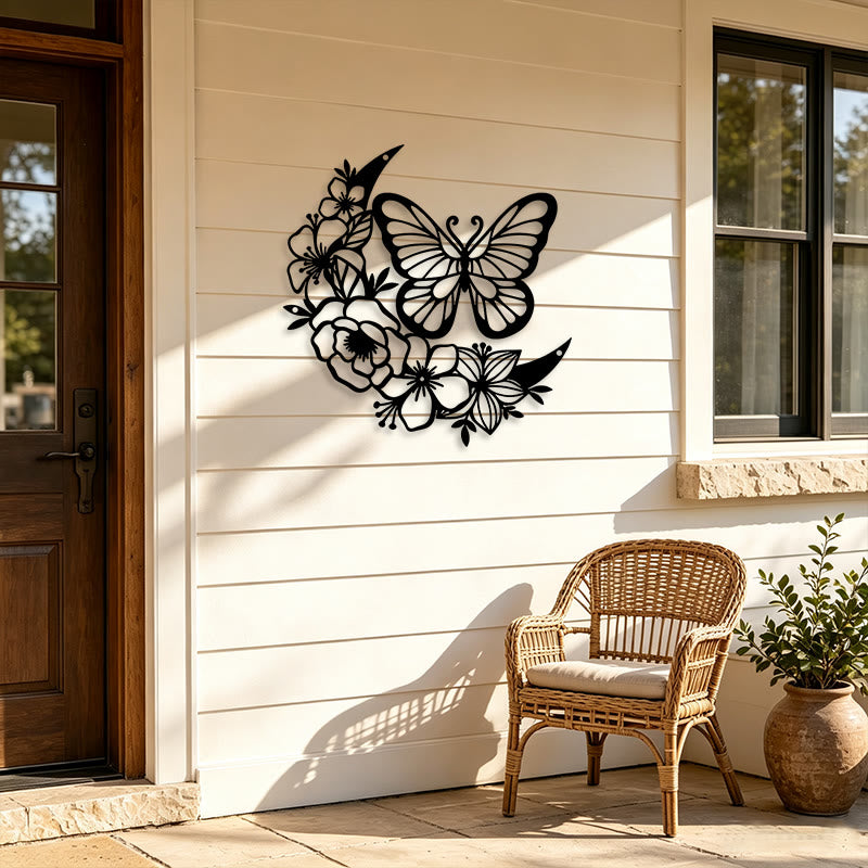 FuAttract Transformation Grace & Renewal Butterfly Crescent Moon Metal Wall Decor Home Art Decor - image 10