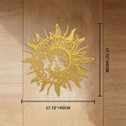 FuAttract Balance Mystery & Cosmic Harmony Sun And Moon Metal Wall Decor Home Art Decor - Gold - 17.72"*17.72"*0.04"/45*45*0.1cm - image 20