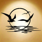 FuAttract Freedom Hope & New Beginnings Sun Seagulls Metal Wall Decor Home Art Decor - image 0