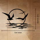 FuAttract Freedom Hope & New Beginnings Sun Seagulls Metal Wall Decor Home Art Decor - Black - 9.84"*6.15"*0.04"/25*15.63*0.1cm - image 2