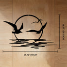 FuAttract Freedom Hope & New Beginnings Sun Seagulls Metal Wall Decor Home Art Decor - Black - 17.72"*11.07"*0.04"/45*28.13*0.1cm - image 6