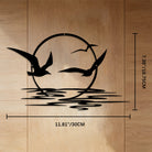 FuAttract Freedom Hope & New Beginnings Sun Seagulls Metal Wall Decor Home Art Decor - Black - 11.81"*7.38"*0.04"/30*18.75*0.1cm - image 3