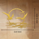 FuAttract Freedom Hope & New Beginnings Sun Seagulls Metal Wall Decor Home Art Decor - Gold - 19.69"*12.30"*0.05"/50*31.25*0.12cm - image 18