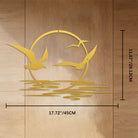 FuAttract Freedom Hope & New Beginnings Sun Seagulls Metal Wall Decor Home Art Decor - Gold - 17.72"*11.07"*0.04"/45*28.13*0.1cm - image 17