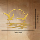 FuAttract Freedom Hope & New Beginnings Sun Seagulls Metal Wall Decor Home Art Decor - Gold - 11.81"*7.38"*0.04"/30*18.75*0.1cm - image 14